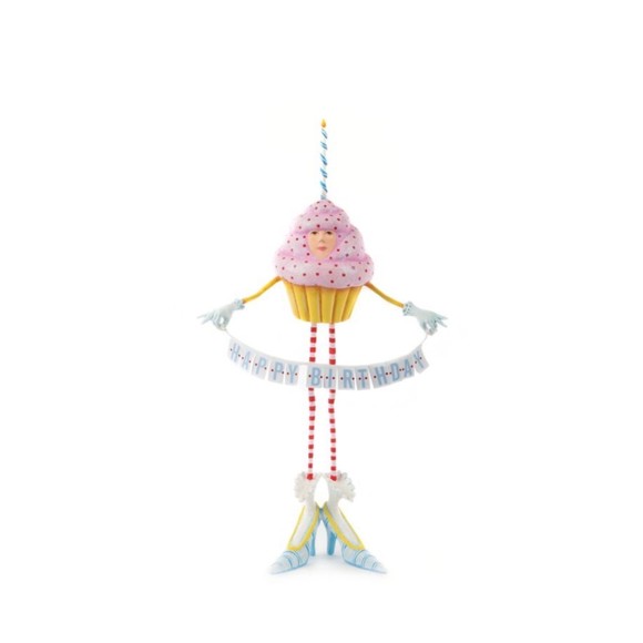 NEW NWT Mackenzie Childs birthday decor patience Brewster cupcake figure party